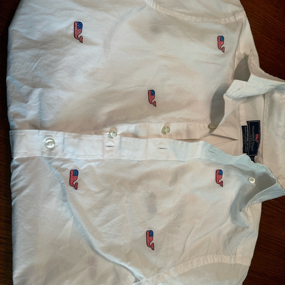 vineyard vine Murray shirt white